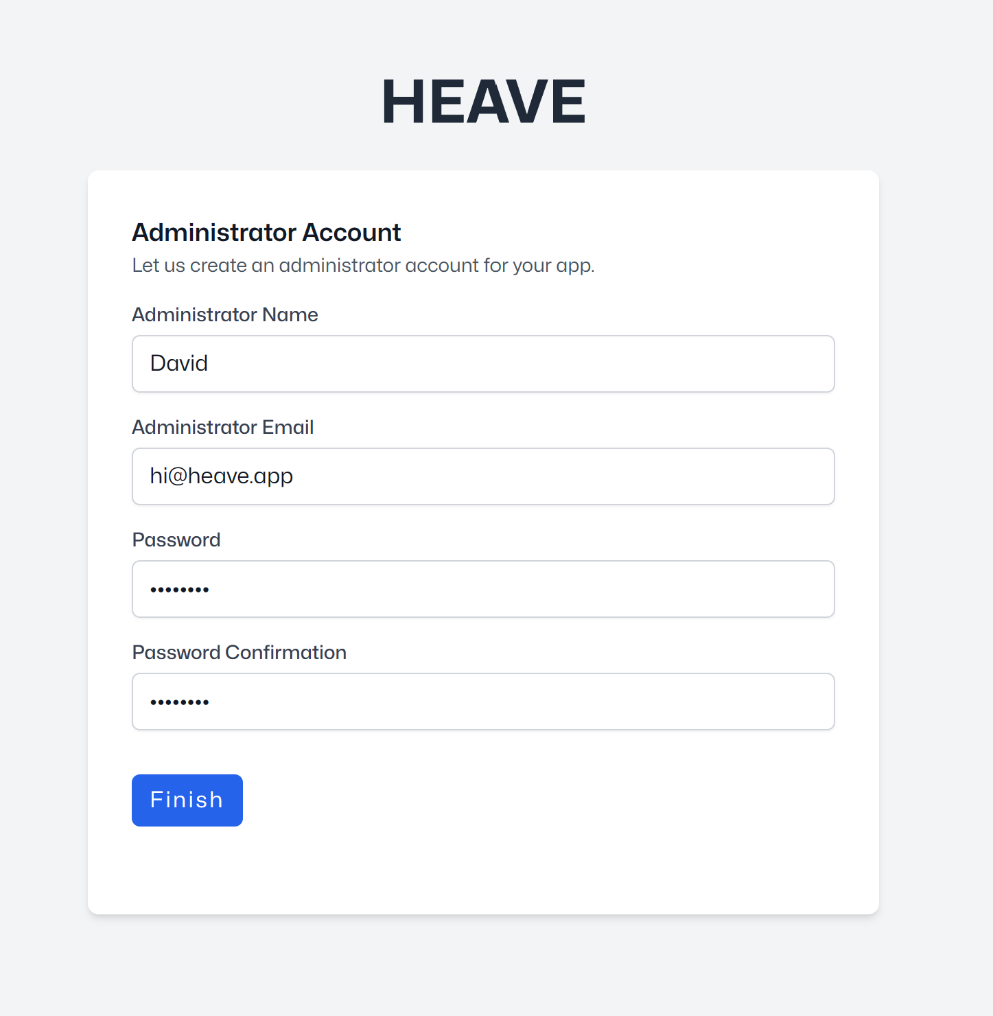 Installation - Finish